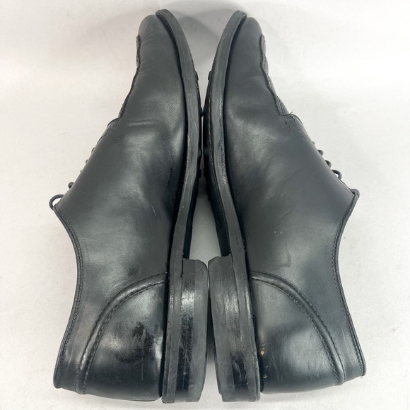 Allen Edmonds Mens 13 D Lasalle Oxfords Black Leather Slip Toe Derby Dress Shoes - Picture 8 of 11